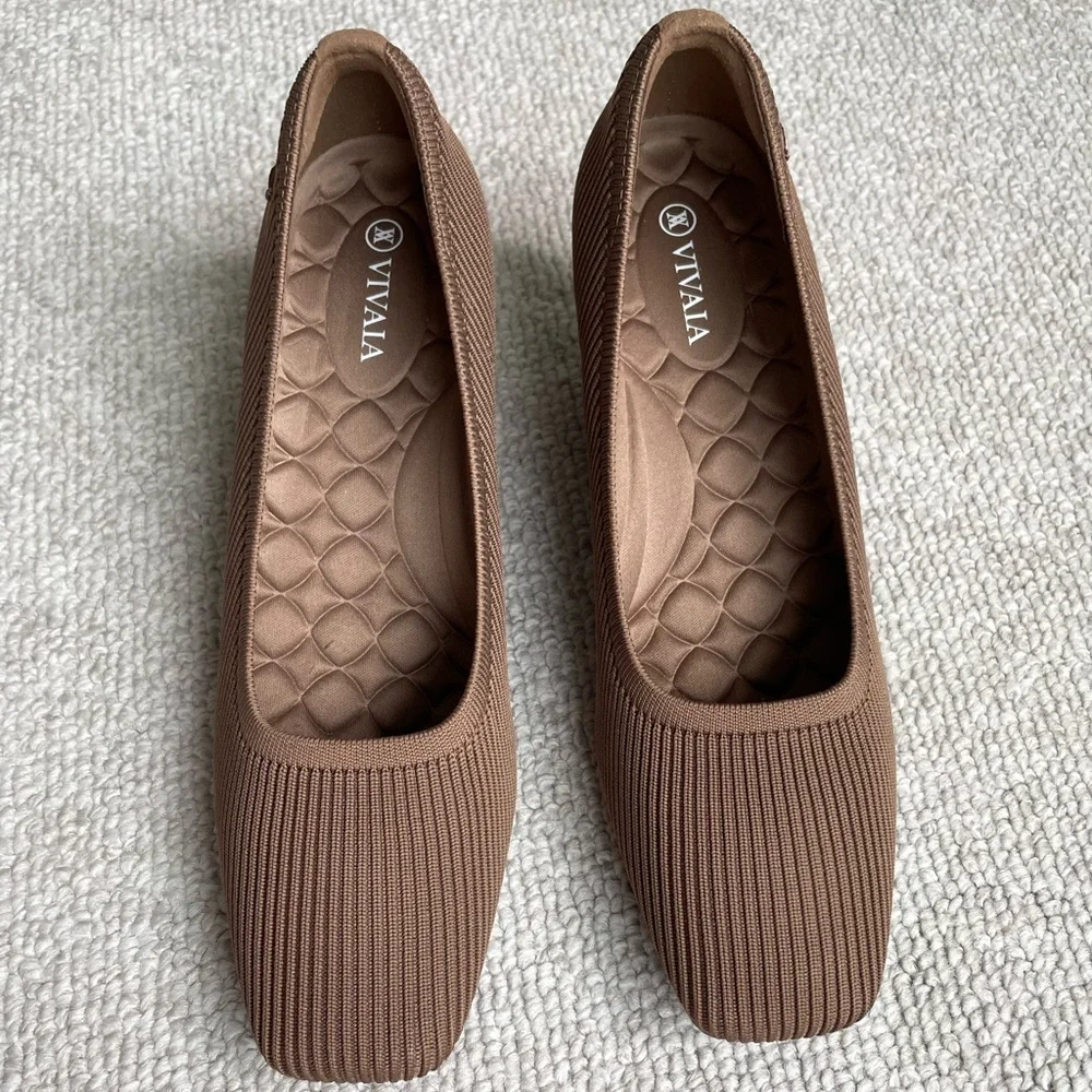 NWOB Vivaia Margot Square-Toe Wedge Pro, Espresso, Size US 9 (EU 40) - Picture 4 of 9